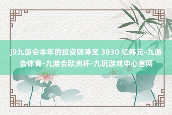 j9九游会本年的投资则降至 3830 亿韩元-九游会体育-九游会欧洲杯-九玩游戏中心官网